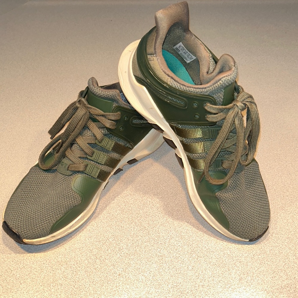 Women’s Adidas EQT Olive Green Tennis Shoes